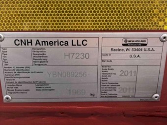 2011 New Holland H7230 Mower Conditioner