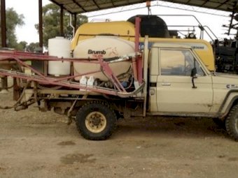 Croplands Brumby Boom Spray on Land Cruiser Ute 1200ltr-16.5 mtr