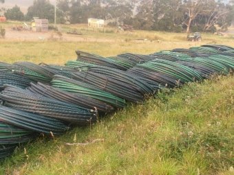 (A146) - 5 Rolls of 200m x 50mm Poly Irrigation Pipe