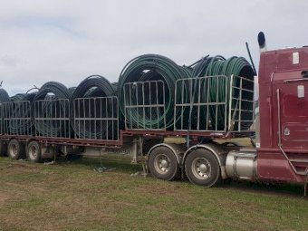 (A146) - 5 Rolls of 200m x 50mm Poly Irrigation Pipe
