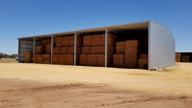 Action Steel 24 x 40 x 7.5 Hay Shed (2250 Bale Capacity)