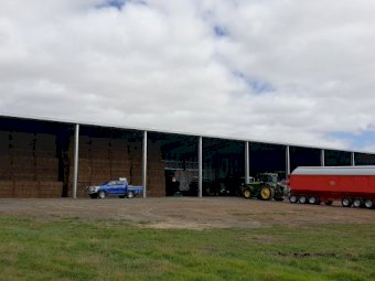 Action Steel 24 x 64 x 7.5 Hay Shed (3650 Bale Capacity)