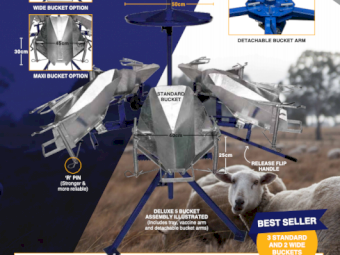 **They're Back** Harvestaire Quicktrip Lamb Cradle 5 Berth Deluxe - Best Seller - Including 3 Standard & 2 Wide Buckets