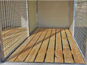 Aussie Box" Raised Dog Kennel - 2 Bay - Timber Floor