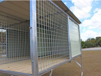 Aussie Box" Raised Dog Kennel - 2 Bay - Timber Floor