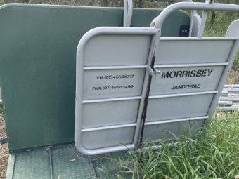 Cattle Yards with Morrissey Branding Cradle Loading Ramp and Head Bale