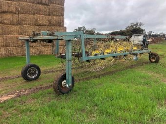 Under Auction - (A155)  John Shearer 12 Run Hay Rake 