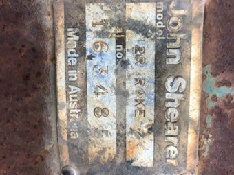Under Auction - (A155)  John Shearer 12 Run Hay Rake 