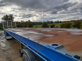 Under Auction - (A159)  48ft Fruehauf Flat Top Triaxle Trailer 