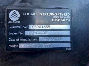 2016 Goldacres G4 Crop Cruiser Sprayer