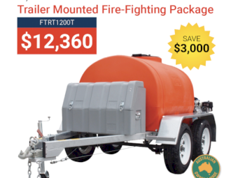 Spring Promo 1,200ltr Trailer Mounted Fired-Fighting Package 6.5HP  **Save $3000.00**