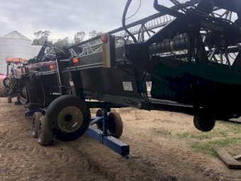 Honey Bee SP42 Header Front with Trailer with Canola Auger