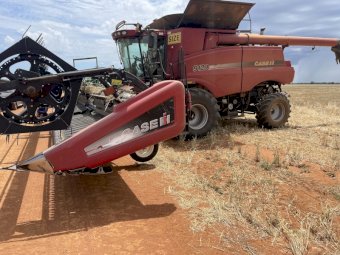 2011 Case IH 9120 4WD Header with 40ft MacDon Front & Comb Trailer