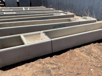 6 x 4.3m Ag-Crete Concrete Troughs (never been used)