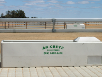 Ag-Crete Rectangular Water Trough - 4800Lx725Wx480H with float Cover 2"