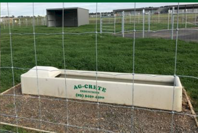 Ag-Crete Rectangular Water Trough - 4300Lx685Wx400H with float cover 2"