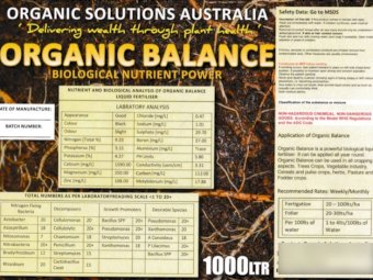 Organic Balance Fertiliser  Can organise Freight to all States