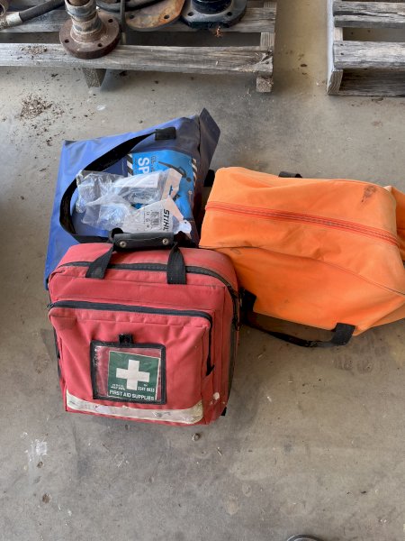 First Aid Kit, Spill Kit, and Exhaust Jack. Pallet 6