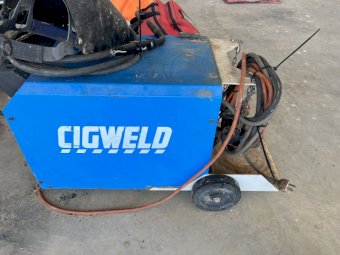 Under Auction - (A166) CIG Transmig 180 Brumby Welder with Helmet. Pallet 7 (Clearance Item) 