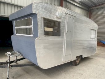 Silver Retro Caravan
