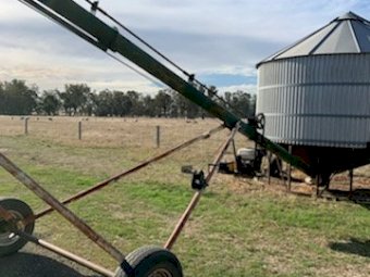 2 x Grain Silo's & 40ft x 8"Auger (Selling as a Package)