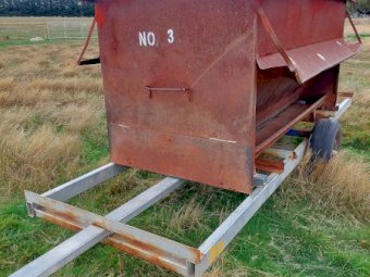 Under Auction - (A183) 4 x 1.5t Sheep Feeders On Axles 