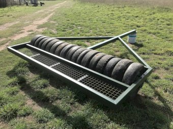 3m/10ft rubber tyre lucerne pasture roller with extra weight platform