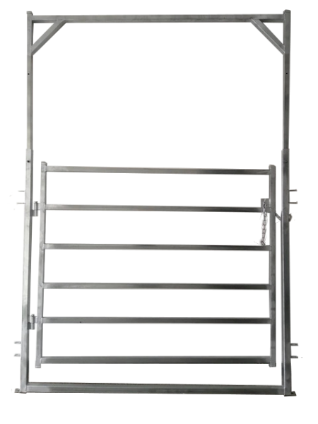 Under Auction - (A203) 2 X  New ADJUSTABLE CATTLE YARD GATE IN FRAMES 