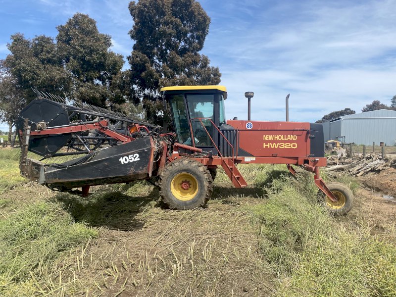 New Holland HW320 with 1052 Front and 18 ft Haybine Mower Front