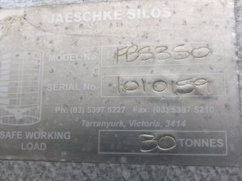 Jaeschke 30 mt Fertiliser/Grain Bin
