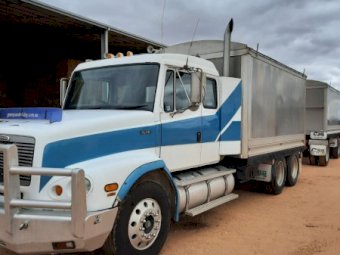 1997 Freightliner FL112 Tipper Truck with 2002 Chris Body Builders Dog Trailer