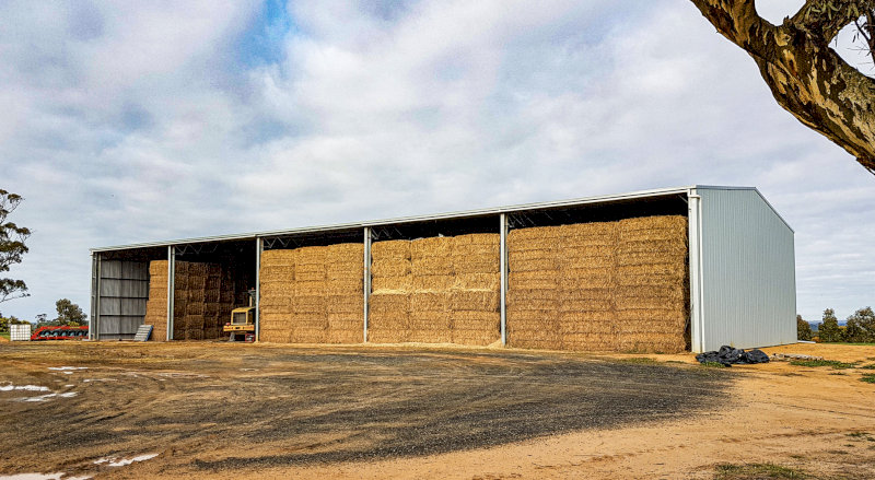 Action Steel 18m x 40m x 6m Hay Shed (1300 Bale Capacity)