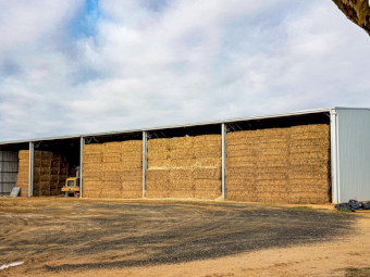 Action Steel 18m x 40m x 6m Hay Shed (1300 Bale Capacity)