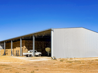 Action Steel 18m x 40m x 6m Hay Shed (1300 Bale Capacity)