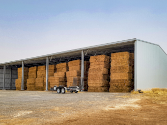 Action Steel 18m x 40m x 6m Hay Shed (1300 Bale Capacity)