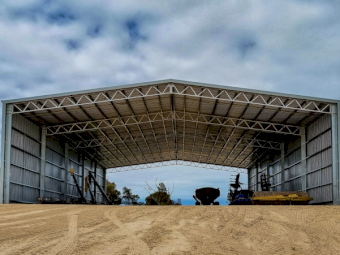Drive Through Fully Hot-Dip Galvanised Action Steel Machinery Shed