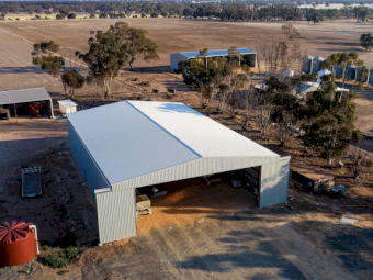 Drive Through Fully Hot-Dip Galvanised Action Steel Machinery Shed