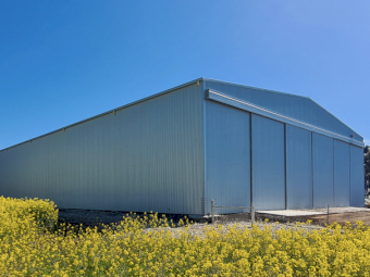 Fully Enclosed Action Steel Machinery Shed