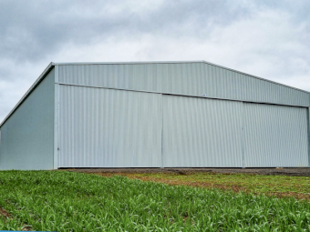 Fully Enclosed Action Steel Machinery Shed