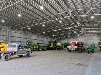 Fully Enclosed Action Steel Machinery Shed