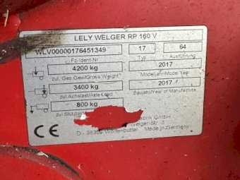 2017 Lely Welger RP 160 V Xtra Round Baler
