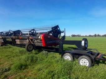 Case IH 2152 Front on Trailer