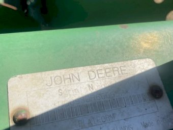 John Deere 9600 with 930 Front on Trailer