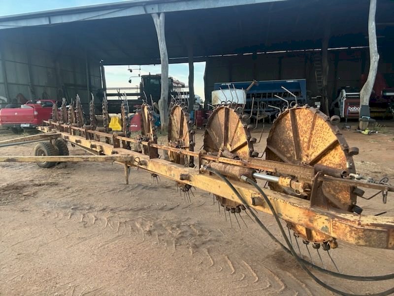 Coolamon Steel works 11 wheel hay rake