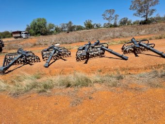 Under Auction - (A240) Agmaster Rotary Harrows covers 48 ft 