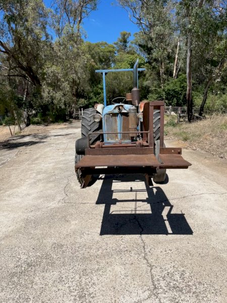 Under Auction - (A243) 1964 Fordson Super Major with Sawbench and Carryall 
