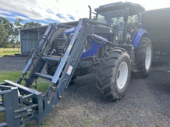 2019 Trident 1504 Tractor with FEL and Trident 1200 4x4 Round Baler