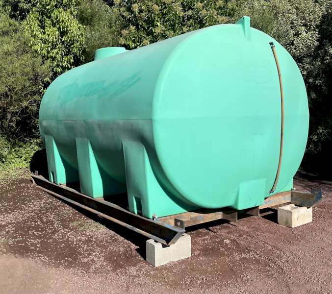 Under Auction - ( A243) 10,000 litre Rapid Spray Water Tank on Skid Frame 