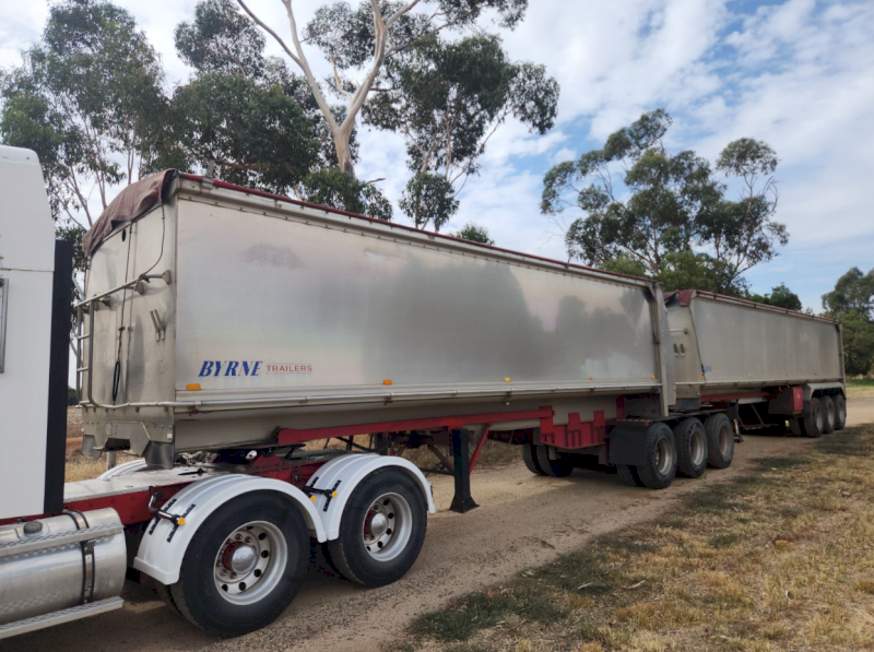 1998 Byrne Aluminum TOA B Double Tipper Trailers