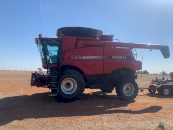 2010 Case IH 7088 Header with 40ft Front & Trailer